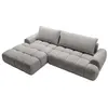 Canapé dangle gauche convertible en tissu chenille gris FARNETA