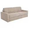 VENTE-UNIQUE Canapé 3 places convertible express en tissu beige - Couc...