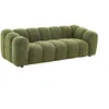 Canapé 3 places en tissu chenille vert NELIMAR