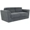 VENTE-UNIQUE Canapé 4 places convertible express en tissu texturé gris...