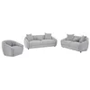 VENTE-UNIQUE Canapé 3 places 2 places et un fauteuil en tissu texturé ...