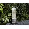 VENTE-UNIQUE Fontaine d'extérieur vague en acier inoxydable - H.130 cm...