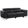 VENTE-UNIQUE Canapé 3 places relax électrique en cuir de vachette noir BREYT II