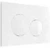 VENTE-UNIQUE Plaque de déclenchement pour WC avec double touche - Blanche - OPULUS