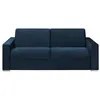 VENTE-UNIQUE Canapé 4 places convertible express en velours CALITO - Bleu nuit - Couchage 160 cm - Matelas 22 cm avec mémoire de forme