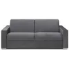 VENTE-UNIQUE Canapé 4 places convertible express en velours CALITO -Anthracite - Couchage 160 cm - Matelas 22 cm avec mémoire de forme