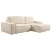 Canapé d'angle convertible en tissu bouclette beige - PASCAL MORABITO ...