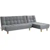 VENTE-UNIQUE Canapé modulable convertible en tissu gris ESTEBAN