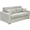 VENTE-UNIQUE Canapé 4 places convertible express en tissu crème - Couchage 160 cm - Matelas 18 cm - MONDOVI