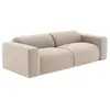 VENTE-UNIQUE Canapé 4 places en tissu texturé beige POGNI