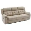 VENTE-UNIQUE Canapé 3 places relax électrique en microfibre beige ORTIANO