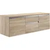 VENTE-UNIQUE Meuble sous vasque suspendu - Naturel clair - 150 cm - JIMENA II