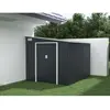 VENTE-UNIQUE Abri de jardin métal adossé en acier galvanisé anthracite 4,97 m² - DAUSTIN