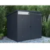 VENTE-UNIQUE Abri de jardin en résine gris anthracite 4 m² avec plancher - MINARO