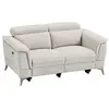 VENTE-UNIQUE Canapé 2 places relax électrique en tissu beige MACARI