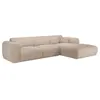 VENTE-UNIQUE Canapé d'angle droit en tissu texturé beige POGNI