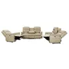 VENTE-UNIQUE Canapé 3+2+1 places relax électrique en tissu beige NEVERS
