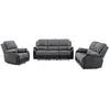 VENTE-UNIQUE Canapés 3 places 2 places et un fauteuil relax en microfi...