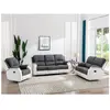 VENTE-UNIQUE Canapés 3 places 2 places et un fauteuil relax en microfi...
