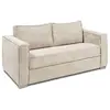 VENTE-UNIQUE Canapé 4 places convertible express en velours côtelé beige - Couchage à lattes larges 160 cm - Matelas 22 cm LORETO