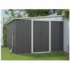 VENTE-UNIQUE Abri de jardin métal adossé en acier galvanisé anthracite 9,76 m² - DAXTON