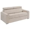 VENTE-UNIQUE Canapé 4 places convertible express en velours côtelé beige - Couchage 160 cm - Matelas 18 cm - VIZIR