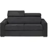VENTE-UNIQUE Canapé 4 places convertible express en velours côtelé gris - Couchage 160 cm - Matelas 14 cm - VIZIR