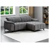 VENTE-UNIQUE Canapé d'angle droit relax électrique en tissu texturé gris CELTIMO