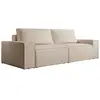 VENTE-UNIQUE Canapé 4 places convertible en velours texturé beige AMELIA