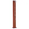 PISCINE CENTER O'CLAIR Douche solaire droite alu aspect bois 40 l avec rince-pieds et brumisateur