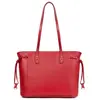 Sac porté épaule Hexagona - Rouge - 40x30x13 cm - Cuir - Femme