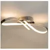 KOSILUM Plafonnier LED dimmable design ruban infini chromé - Acht