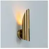 KOSILUM Applique murale cylindre doré lumière indirecte - Tingo