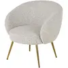 Maisons du Monde Fauteuil bouclé grijs gemêleerd