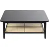 Maisons du Monde Salontafel 2 plateaus tweekleurig rotan gevlochten L100