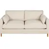 Maisons du Monde Canapé convertible 3/4 places en textile tramé beige, matelas 10 cm
