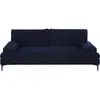 Maisons du Monde Canapé 3 places dossier avance-recule en textile velouté bleu nuit