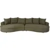 Maisons du Monde Canapé 6/7 places bouclettes vert kaki