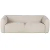 3-zitsbank in beige fluweelachtige stof