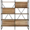 Maisons du Monde Rek van dennenhout en zwart metaal