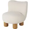 Maisons du Monde Ecru wollen fauteuil met bouclé-effect