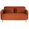 Maisons du Monde Fluwelen slaapzetel met 2/3 zitplaatsen, eekhoornbruin