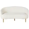 Maisons du Monde Canapé 2/3 places à bouclettes blanc