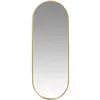 Maisons du Monde Ovale spiegel met vergul metalen en goudbladeffect 30x80