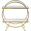 Maisons du Monde Etagère en métal doré et marbre blanc