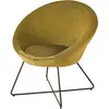 Maisons du Monde Okerkleurige fluwelen fauteuil