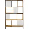 Maisons du Monde Opbergrek van zwart metaal en massief mangohout