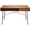 Maisons du Monde Bureau van massief mangohout en zwart metaal met 1 lade