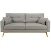 Maisons du Monde Scandinavische 3-zitsbank, lichtgrijs