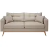 Maisons du Monde Scandinavische 3-zitsbank met bekleding van beige stof